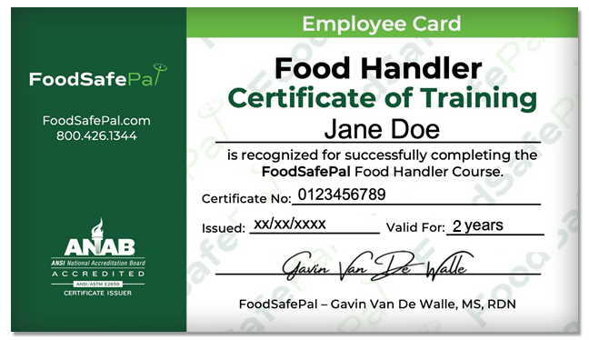 Food Handler's Certification - Texas Cottage Food Law